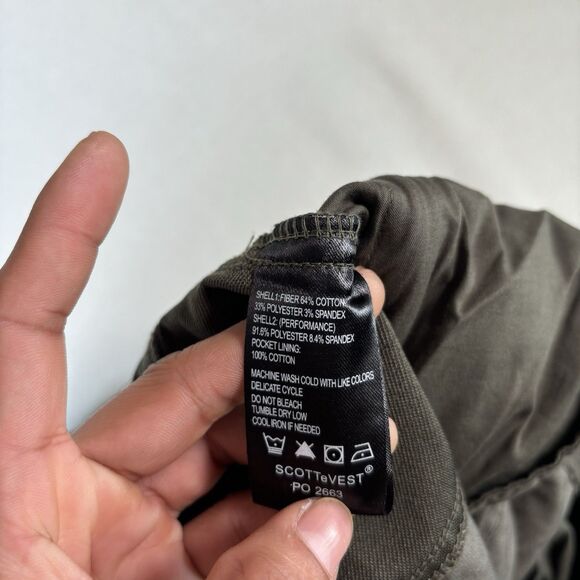 ScotteVest Margaux Cargaux Cargo Pants Women’s Small Travel Olive Green Pockets - Picture 5 of 12